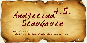 Andjelina Slavković vizit kartica